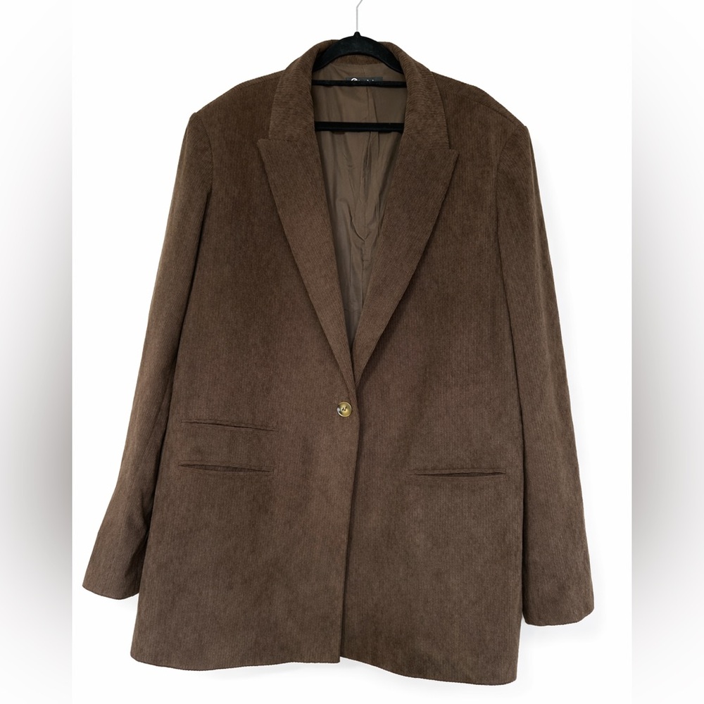 Brown Corduroy Women's Blazer Size XXL